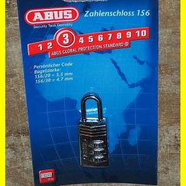 Abus Traveller 156/20 Chrome - Zahlenschloss Breite 21 mm - Bild vergr��ern 