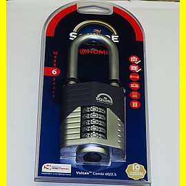 Squire Zahlenschloss Vulcan Combi 60 mit hohem B�gel - Breite 57 mm / B�gel 10 mm