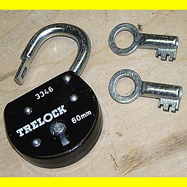 Trelock 3346 Vorh�ngeschloss a la antik 60 mm - mit leichten Lagerspuren -